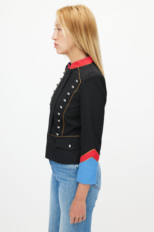 Marc Jacobs Black 
Multicolour Military Jacket