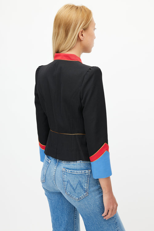 Marc Jacobs Black 
Multicolour Military Jacket