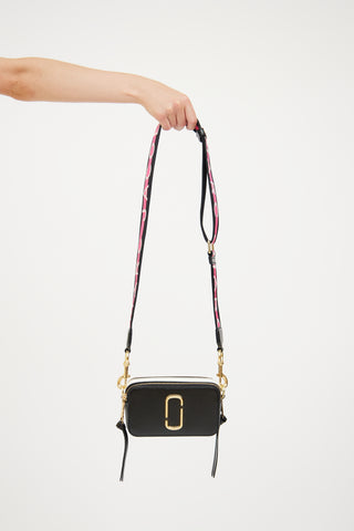 Marc Jacobs Black 
Grey Color Block Snapshot Bag