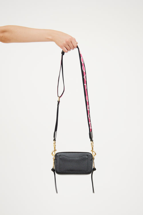 Marc Jacobs Black 
Grey Color Block Snapshot Bag