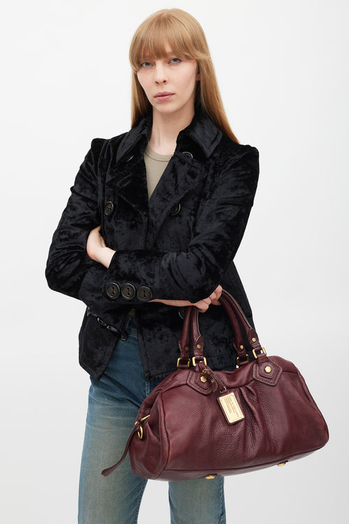 Marc Jacobs Burgundy 
Gold Leather Bag