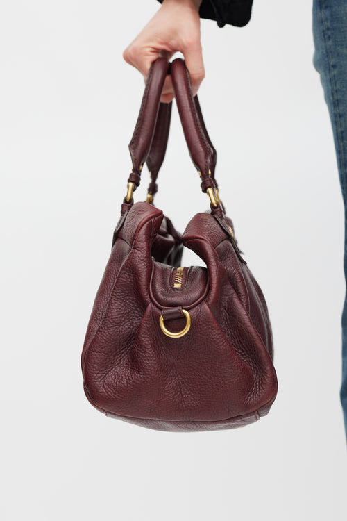 Marc Jacobs Burgundy 
Gold Leather Bag