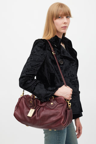 Marc Jacobs Burgundy 
Gold Leather Bag