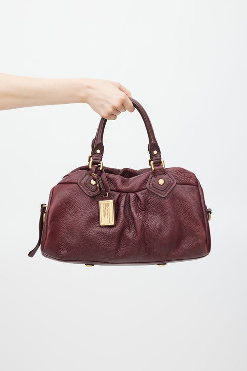 Marc Jacobs Burgundy 
Gold Leather Bag