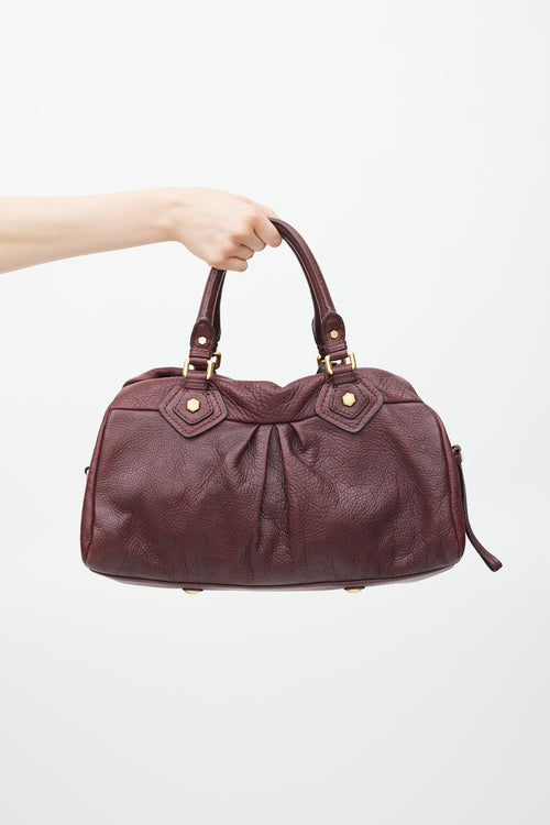 Marc Jacobs Burgundy 
Gold Leather Bag