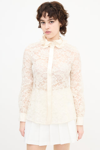 Marc Jacobs Lace 
Silk Blouse