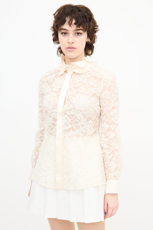 Marc Jacobs Lace 
Silk Blouse