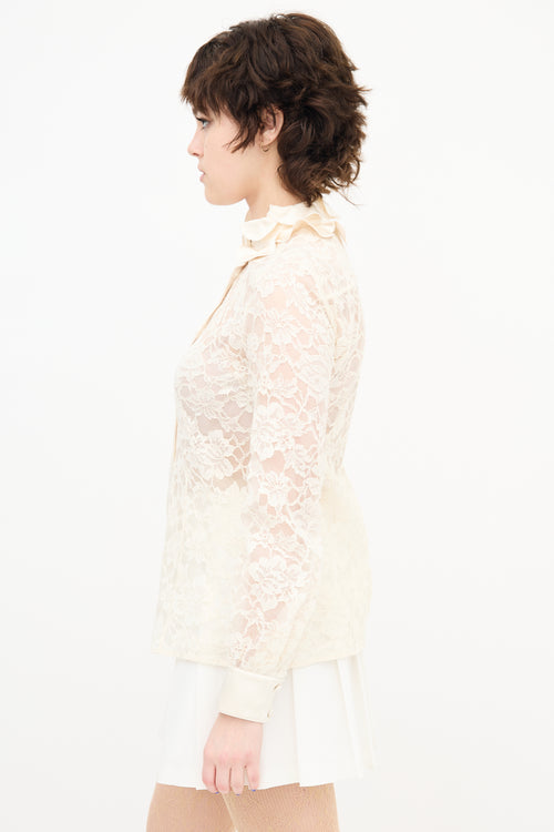 Marc Jacobs Lace 
Silk Blouse