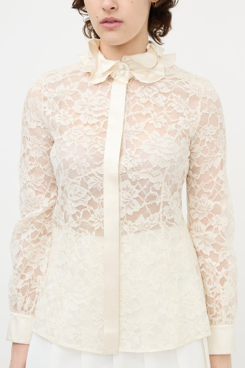 Marc Jacobs Lace 
Silk Blouse