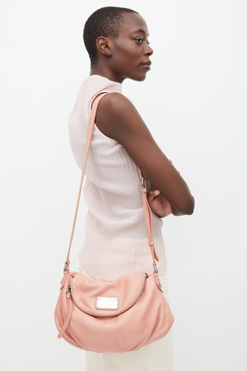 Marc Jacobs Marc Pink Leather Classic Q Crossbody Bag