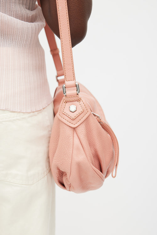 Marc Jacobs Marc Pink Leather Classic Q Crossbody Bag