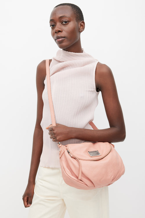 Marc Jacobs Marc Pink Leather Classic Q Crossbody Bag