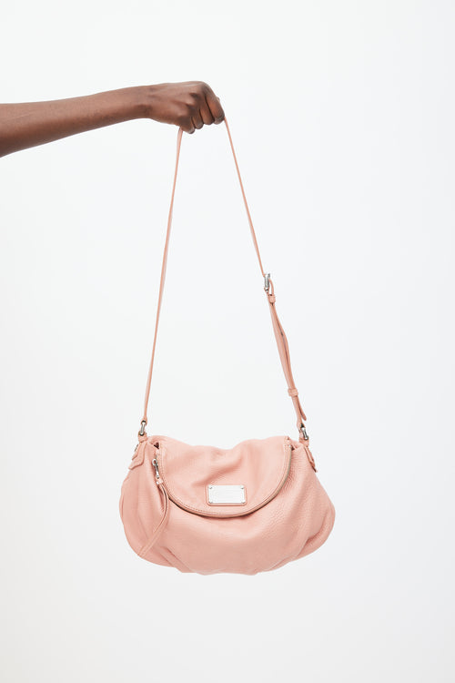 Marc Jacobs Marc Pink Leather Classic Q Crossbody Bag