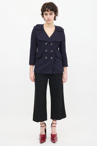 Marc Jacobs Navy Wool Double Breasted Jacket