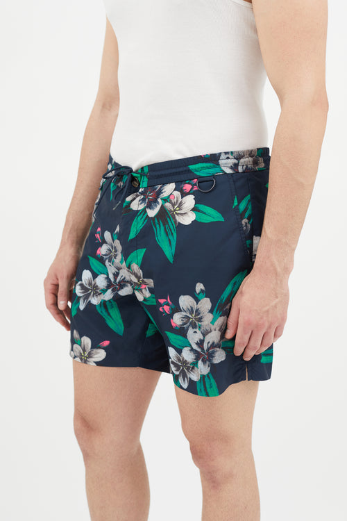 Marc Jacobs Navy 
Multicolour Floral Swim Short