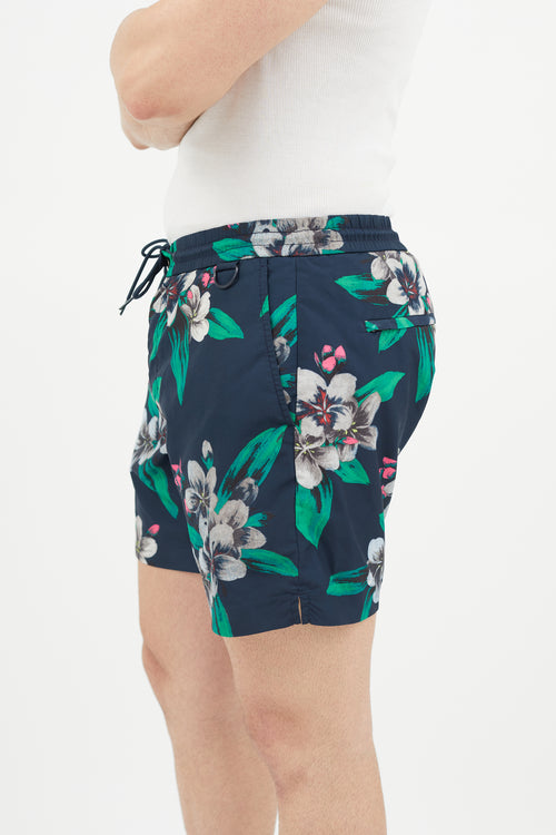 Marc Jacobs Navy 
Multicolour Floral Swim Short