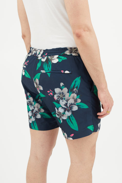 Marc Jacobs Navy 
Multicolour Floral Swim Short