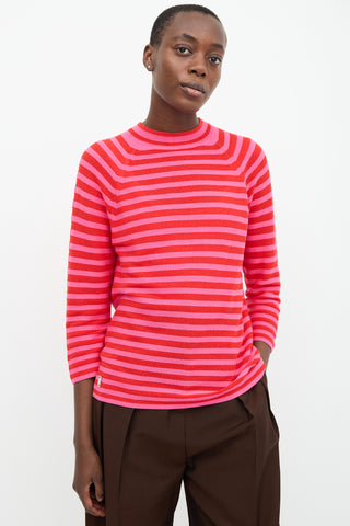 Marc Jacobs Pink 
Red Striped Sweater