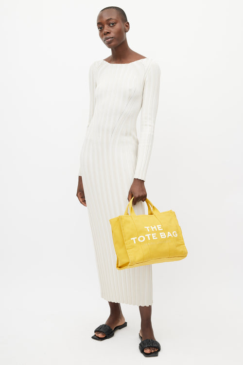 Marc Jacobs Yellow 
White The Tote Bag