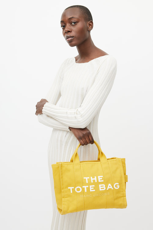 Marc Jacobs Yellow 
White The Tote Bag