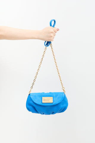 Marc Jacobs Blue Leather Classic Q Karlie Crossbody Bag