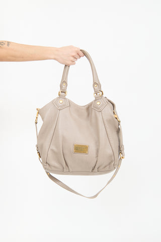 Marc Jacobs Taupe Leather Fran Q Bag