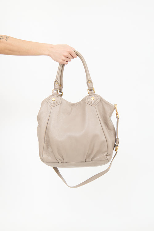 Marc Jacobs Taupe Leather Fran Q Bag