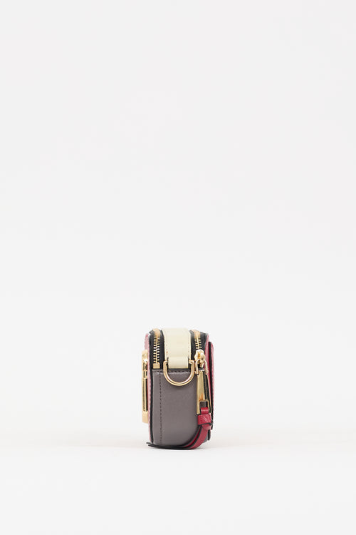 Marc Jacobs Red 
Multi Leather Snapshot Bag