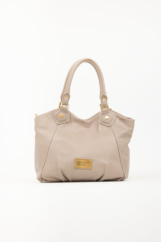 Marc Jacobs Taupe Leather Fran Q Bag