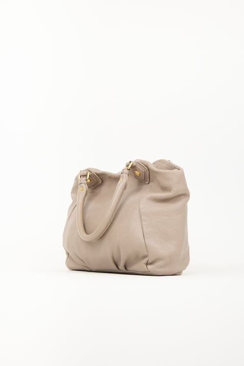 Marc Jacobs Taupe Leather Fran Q Bag