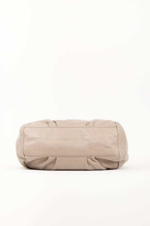 Marc Jacobs Taupe Leather Fran Q Bag