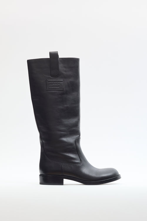 Marc By Marc Jacobs Black Leather Riding Boot