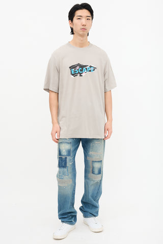 Marcelo Burlon Grey Escape Graphic T-Shirt