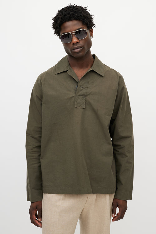 Margaret Howell Green Longsleeve Polo