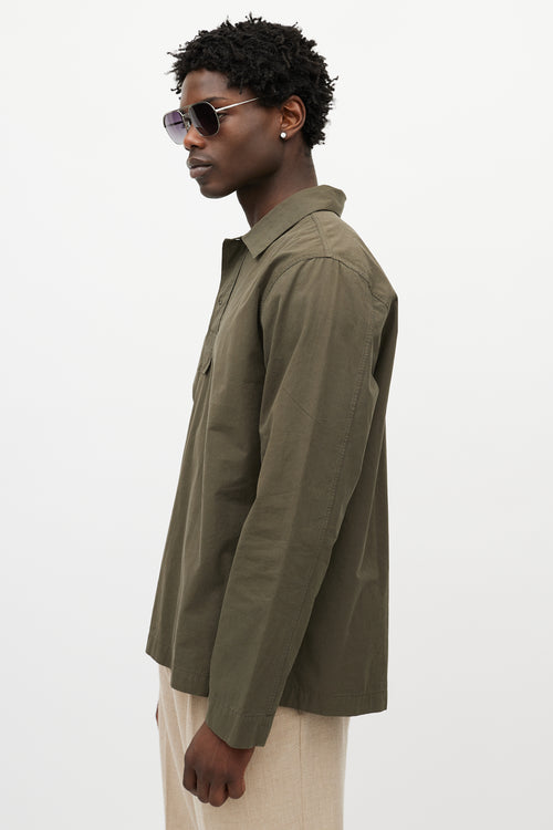 Margaret Howell Green Longsleeve Polo