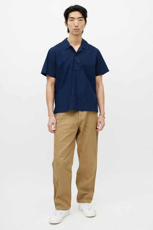 Margaret Howell Navy Short Sleeve Shirt