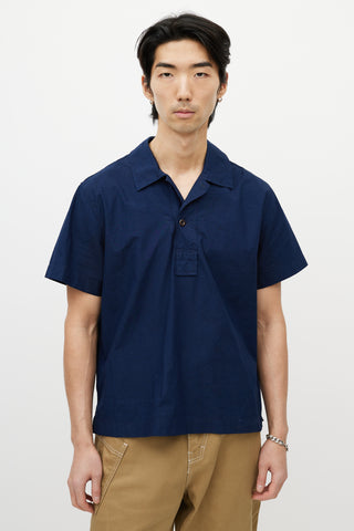 Margaret Howell Navy Short Sleeve Shirt