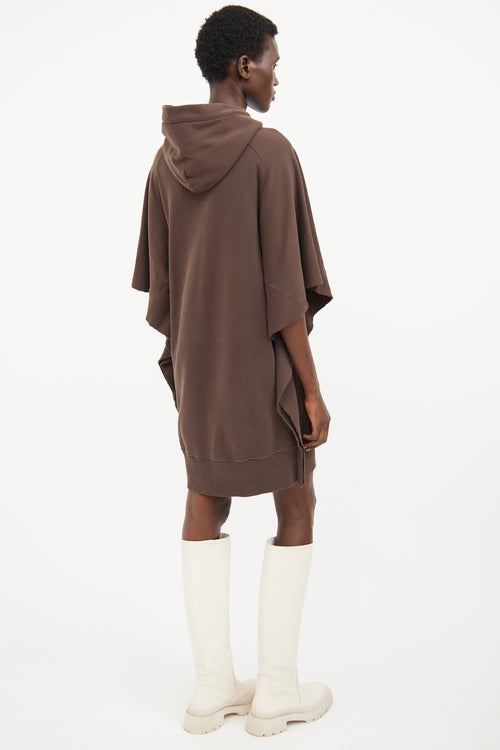 MM6 Maison Margiela Brown Oversized Cotton Dress