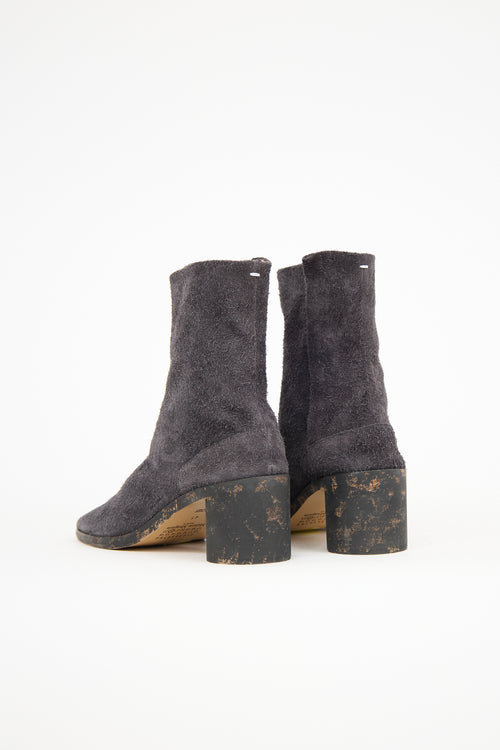 Maison Margiela Dark Grey Brushed Suede Tabi Boot