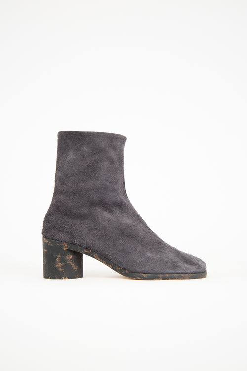 Maison Margiela Dark Grey Brushed Suede Tabi Boot