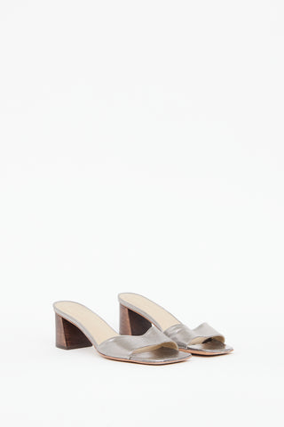 Mari Giudicelli Silver Carmen Heeled Sandal