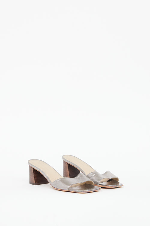 Mari Giudicelli Silver Carmen Heeled Sandal