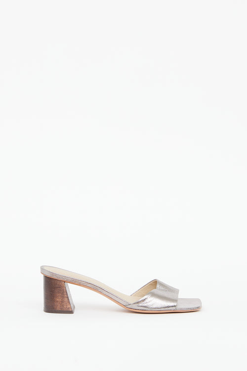 Mari Giudicelli Silver Carmen Heeled Sandal