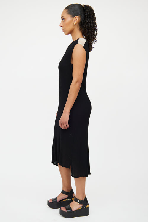 Marie Saint Pierre Black Sleeveless Mesh Dress