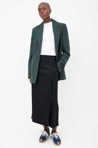 Marina Moscone Dark Green Oversized Blazer