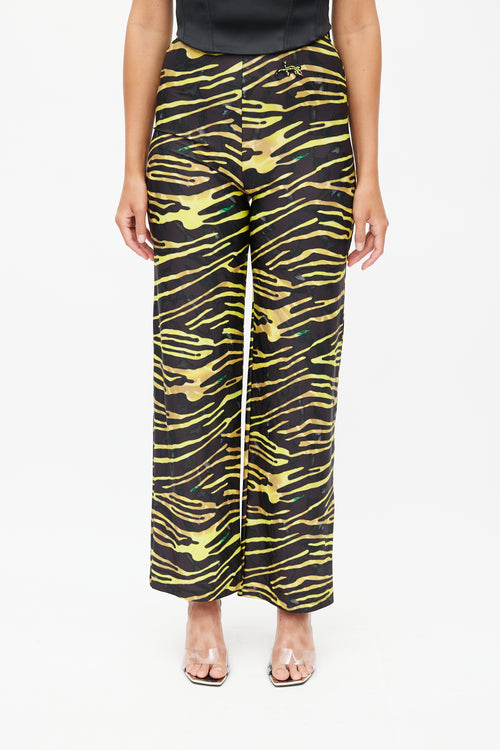 Marine Serre Black 
Yellow Print Trouser