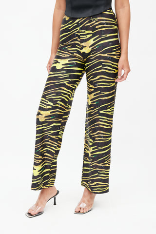 Marine Serre Black 
Yellow Print Trouser