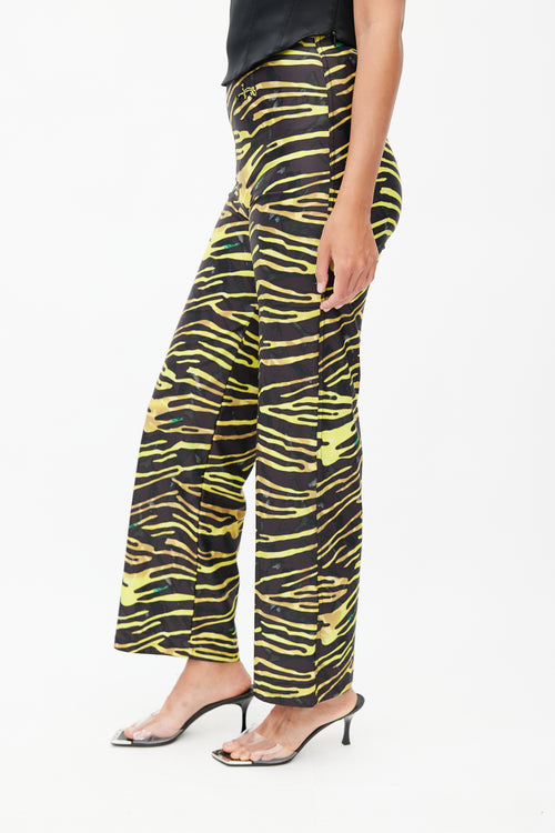 Marine Serre Black 
Yellow Print Trouser