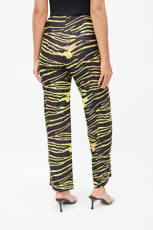 Marine Serre Black 
Yellow Print Trouser