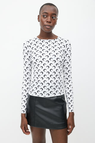 Marine Serre White 
Black Moon Top